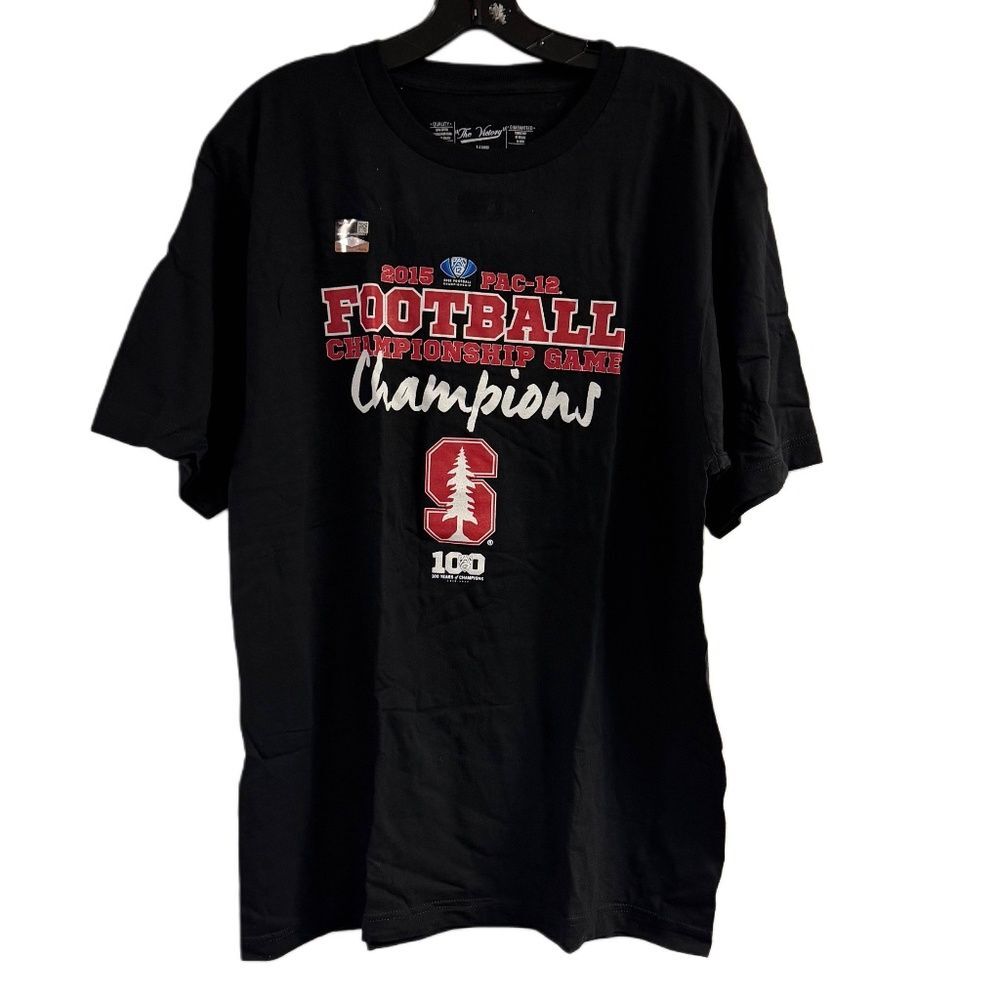 New Stanford Cardinal 2015 PAC-12 Football Champions T-Shirt Size XL